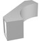 Ekena Millwork 5 1/2-in. W x 16-in. D x 20-in. H Westlake Architectural Grade PVC Knee Brace BRCP055X16X20WTL - alternate 4